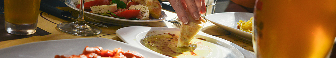 Eating Greek at Anassa Taverna restaurant in New York, NY.